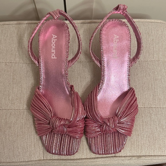 Abound Shoes - Abound Shimmering Pink Heeled Sandals 6M